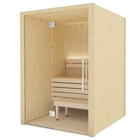 SaunaLife X2 indoor sauna angled view