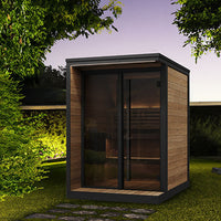 SaunaLife GL4 Garden Luxury outdoor sauna with glass front