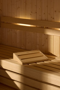 Kohler C2 Outdoor Sauna - backrest and lighting