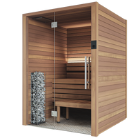 Auroom Cala Glass with HUUM heater, cliff base angle