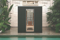 Auroom Garda black thermo-pine exterior with rear window