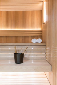 Auroom Libera Glass indoor sauna detail
