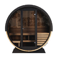 SaunaLife EE6G Ergo Elegance glass-front barrel sauna