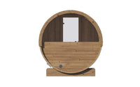 SaunaLife ERGO barrel sauna rear window view