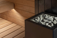 Auroom Vulcana sauna benches and lighting